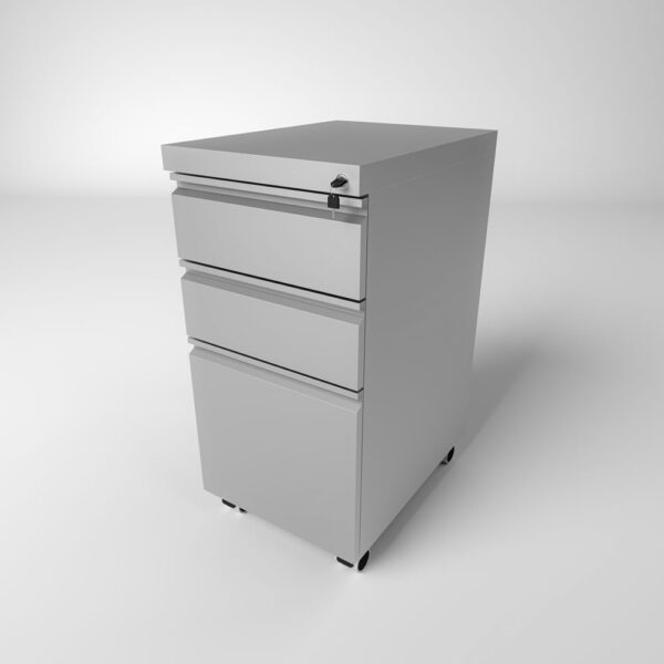 Archivador de Tres Cajoneras + Cerradura Metálica